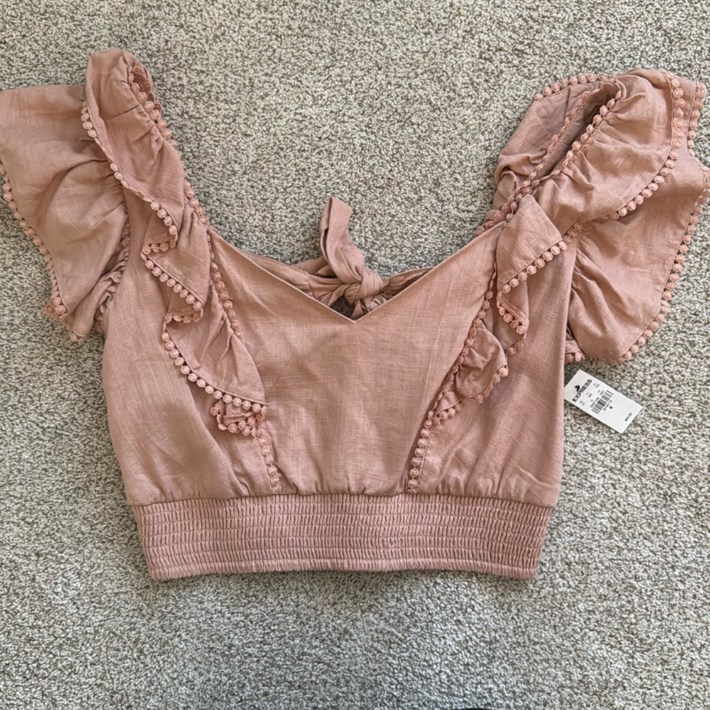 NWT Express Open Back Ruffle Top